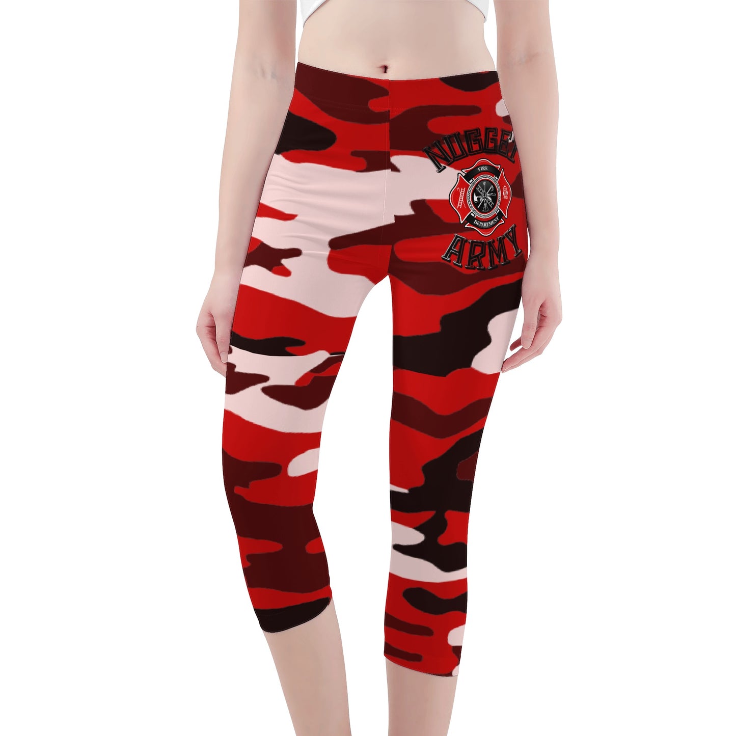 Stand out  with the  Nugget Army Fire Womens Capris  available at Hey Nugget. Grab yours today!