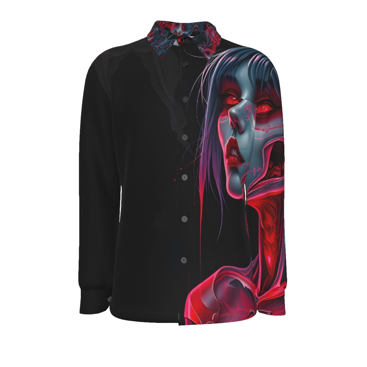 Stand out  with the  Neon Queen Men's Long Sleeve Shirt  available at Hey Nugget. Grab yours today!