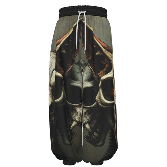 Stand out  with the  Meow All Evil Unisex Lantern Pants  available at Hey Nugget. Grab yours today!