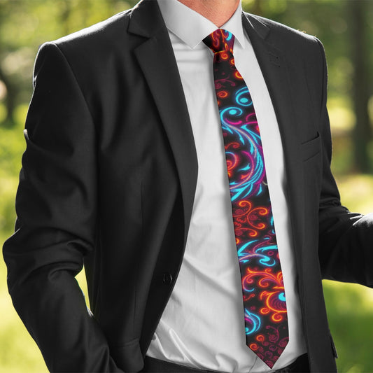 Stand out  with the  Neon Night Tie  available at Hey Nugget. Grab yours today!