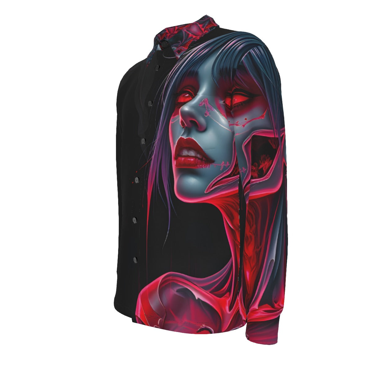 Stand out  with the  Neon Queen Men's Long Sleeve Shirt  available at Hey Nugget. Grab yours today!