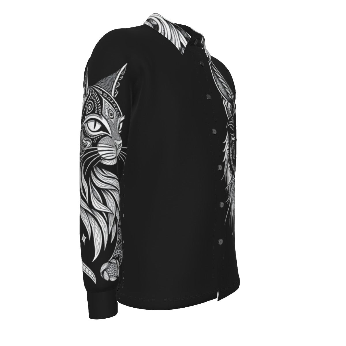 Stand out  with the  Nordic Kitty Men's Long Sleeve Shirt  available at Hey Nugget. Grab yours today!
