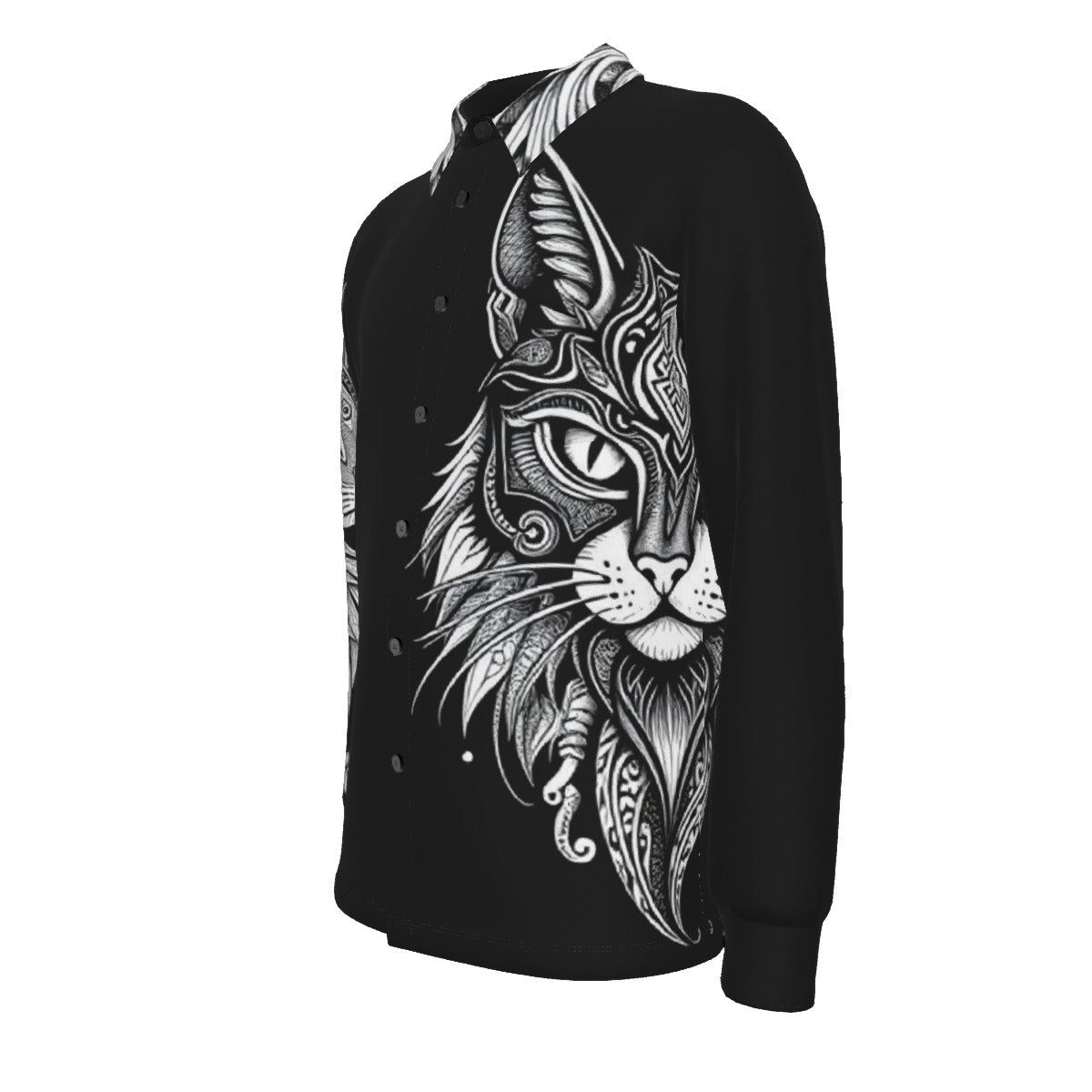 Stand out  with the  Nordic Kitty Men's Long Sleeve Shirt  available at Hey Nugget. Grab yours today!