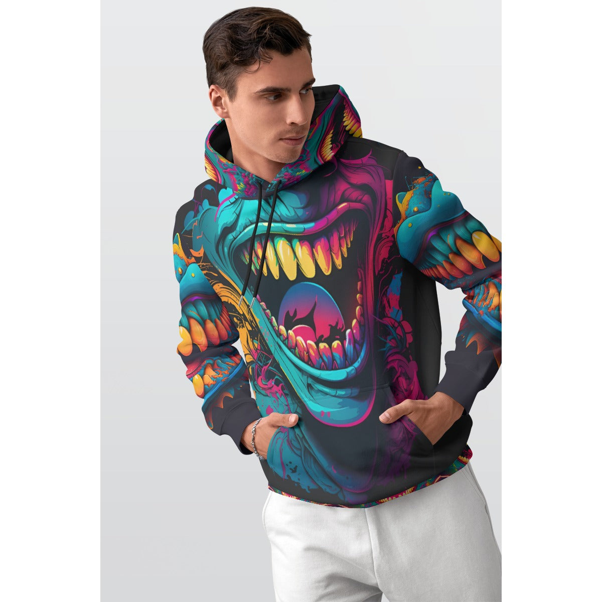 Stand out  with the  Smile more Pullover Hoodie  available at Hey Nugget. Grab yours today!