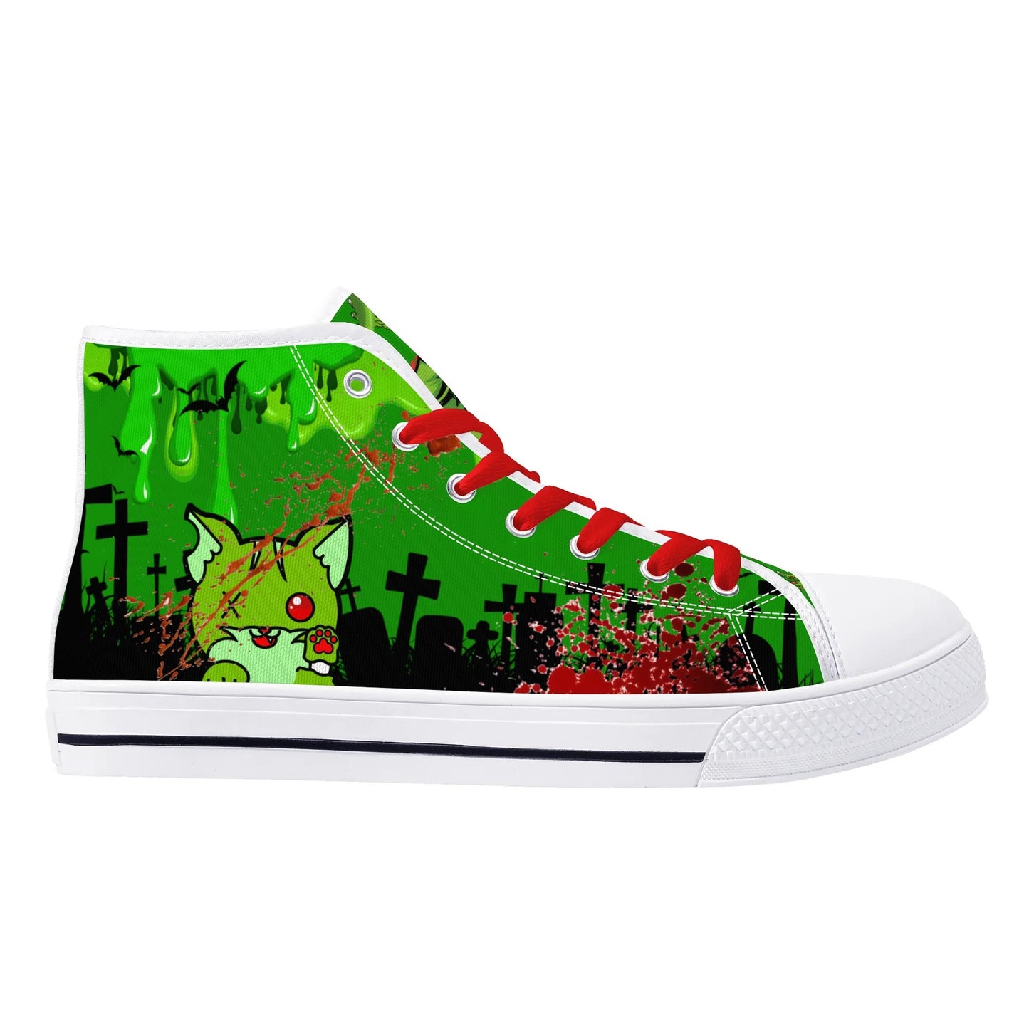 Stand out  with the  Zombified Womens High Top Canvas Shoes  available at Hey Nugget. Grab yours today!