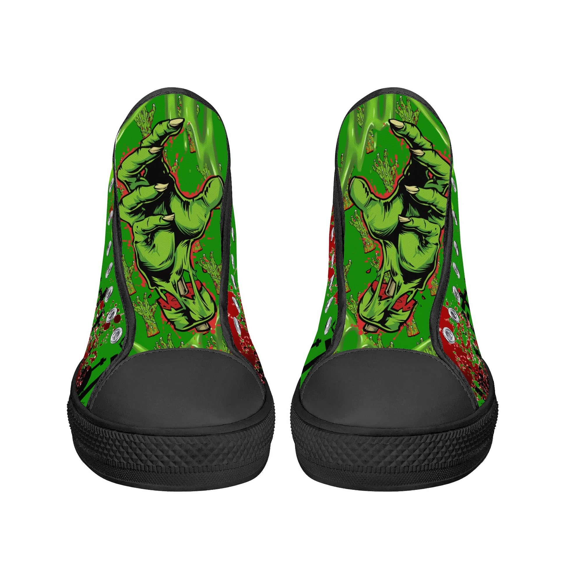 Stand out  with the  Zombified Womens High Top Canvas Shoes  available at Hey Nugget. Grab yours today!