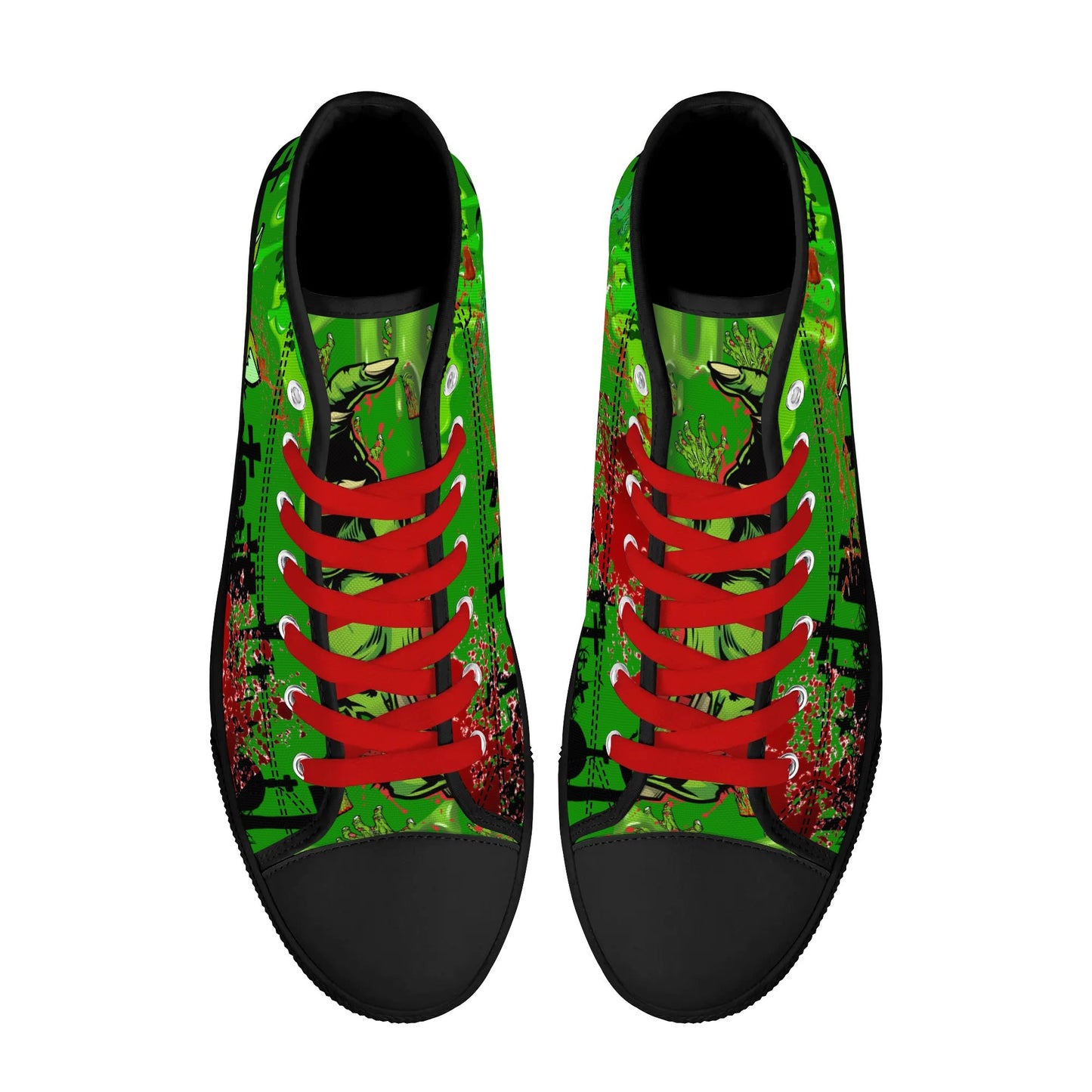 Stand out  with the  Zombified Mens High Top Canvas Shoes  available at Hey Nugget. Grab yours today!