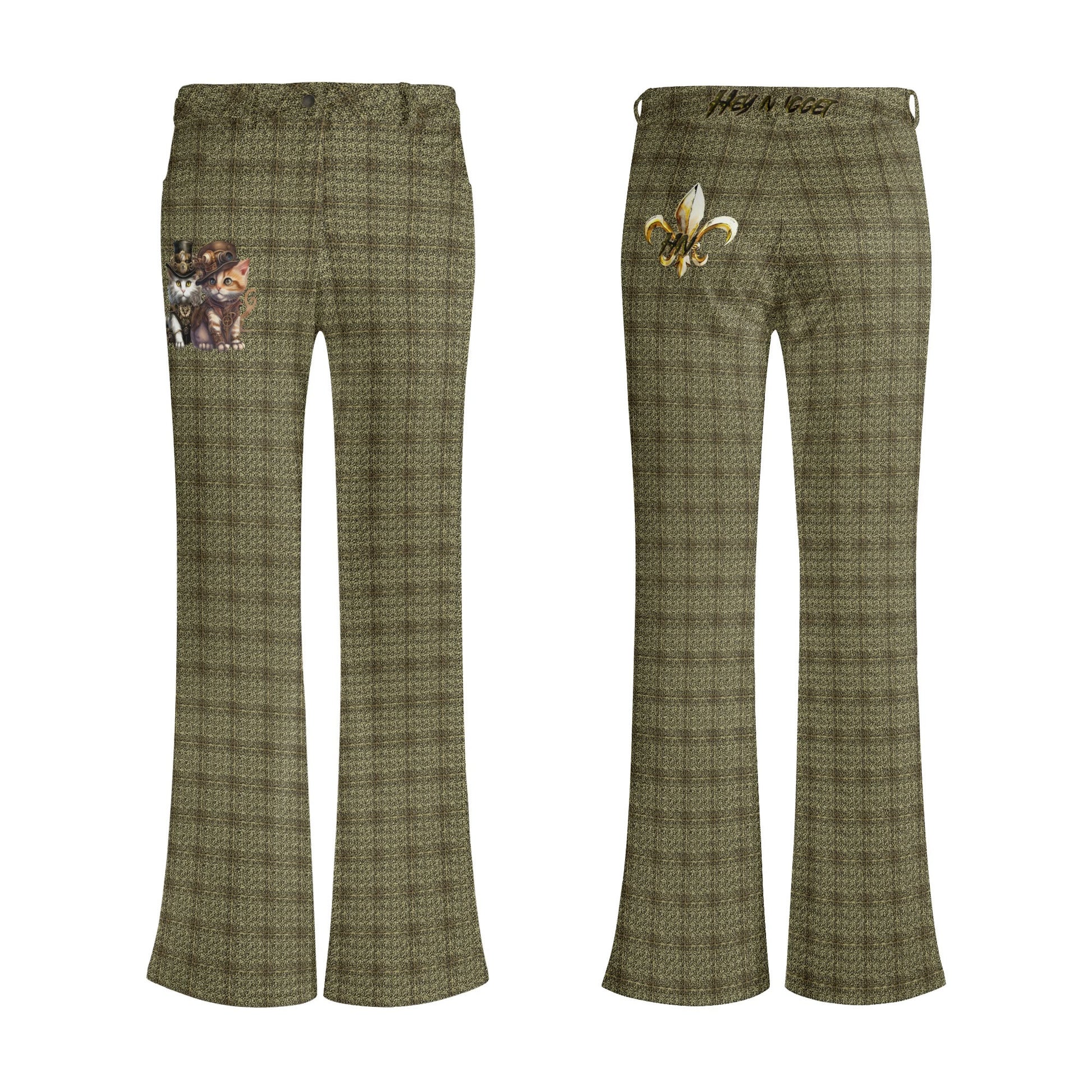 Stand out  with the  Steampunk Womens Flare Pants  available at Hey Nugget. Grab yours today!