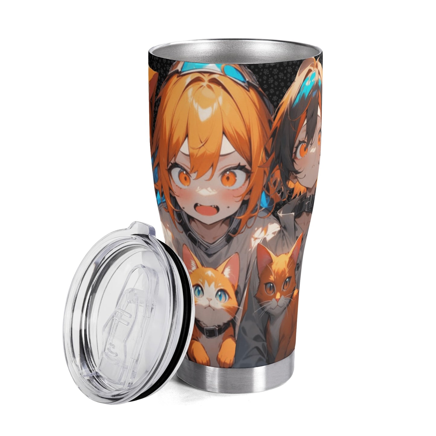 Stand out  with the  Crazy Cat Lady Stainless Steel Tumbler 30oz  available at Hey Nugget. Grab yours today!