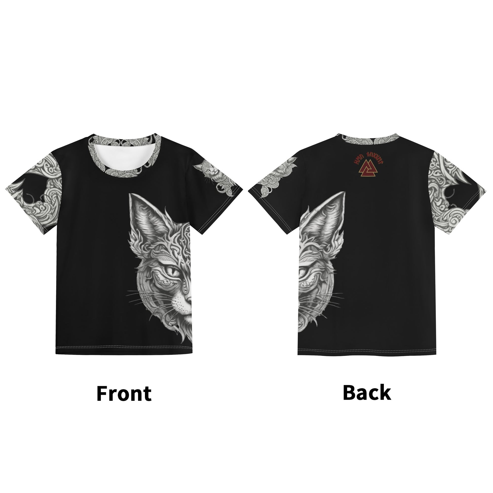 Stand out  with the  Nordic Kitty Childrens Short Sleeve  available at Hey Nugget. Grab yours today!