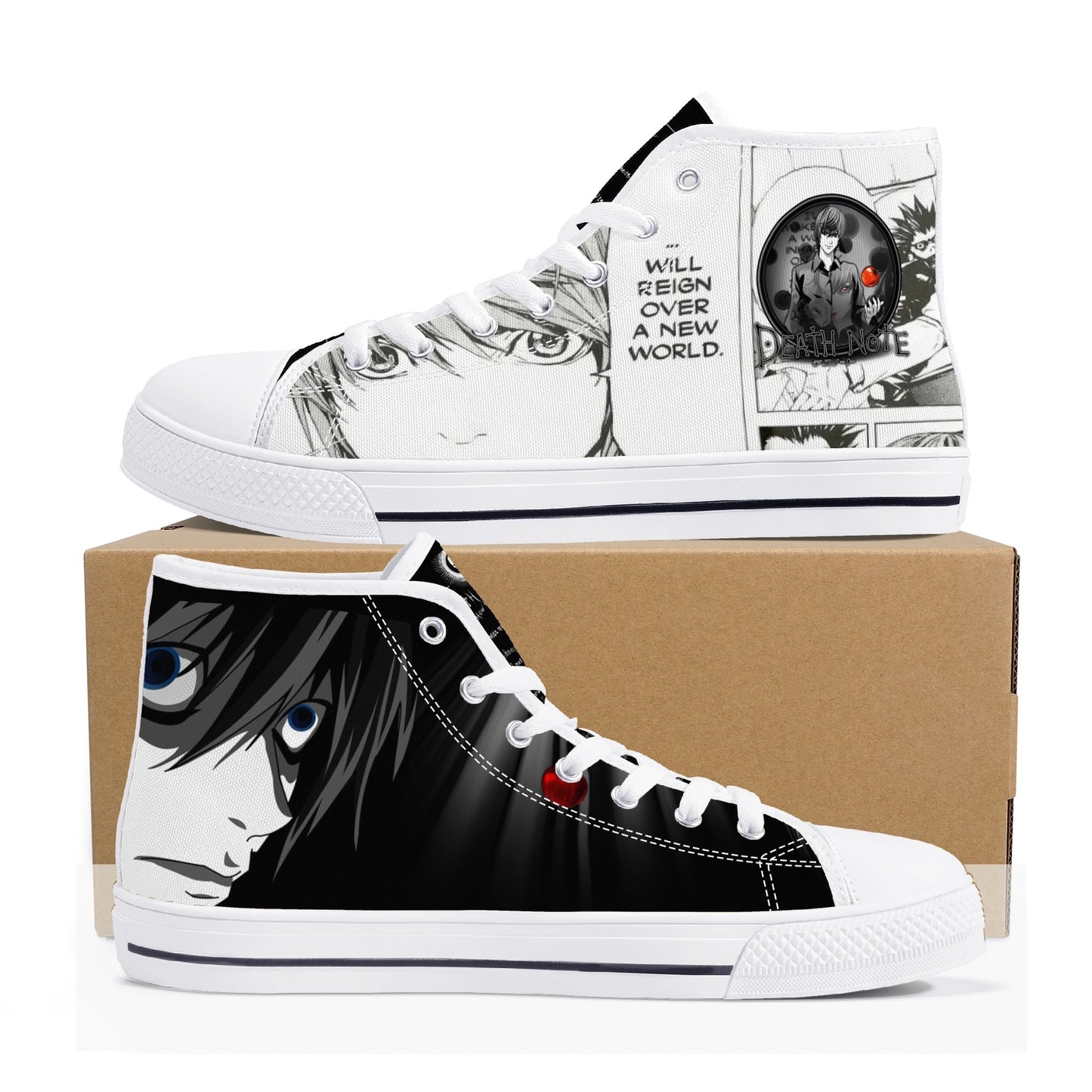 Stand out  with the  DN Anime Mens High Top Canvas Shoes  available at Hey Nugget. Grab yours today!