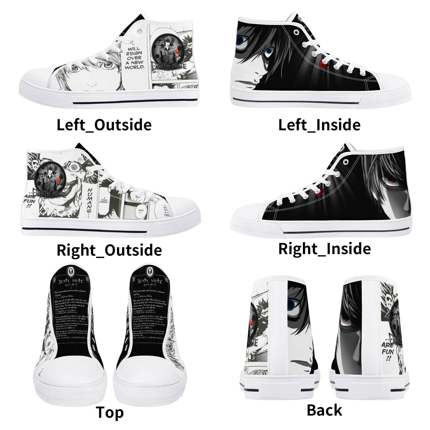 Stand out  with the  DN Anime Mens High Top Canvas Shoes  available at Hey Nugget. Grab yours today!