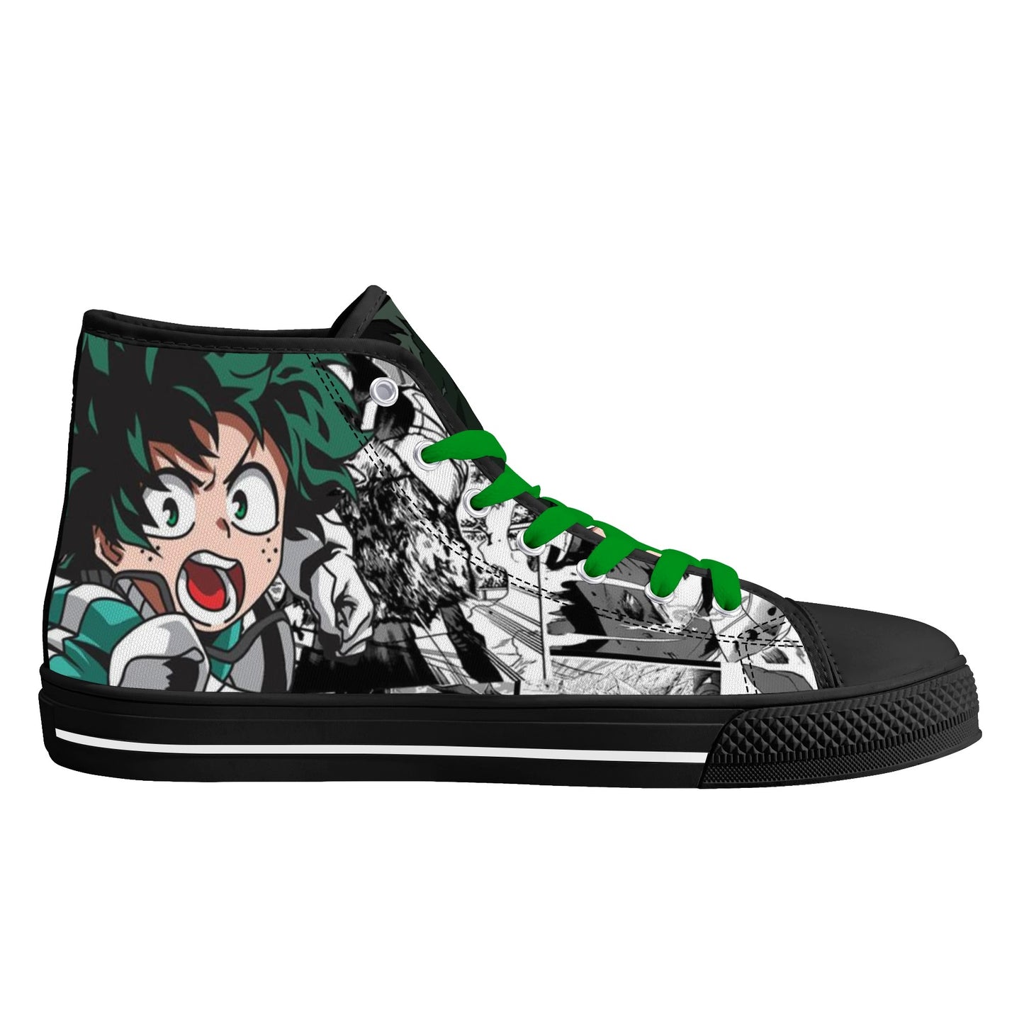 Stand out  with the  MHA Anime Mens High Top Canvas Shoes  available at Hey Nugget. Grab yours today!