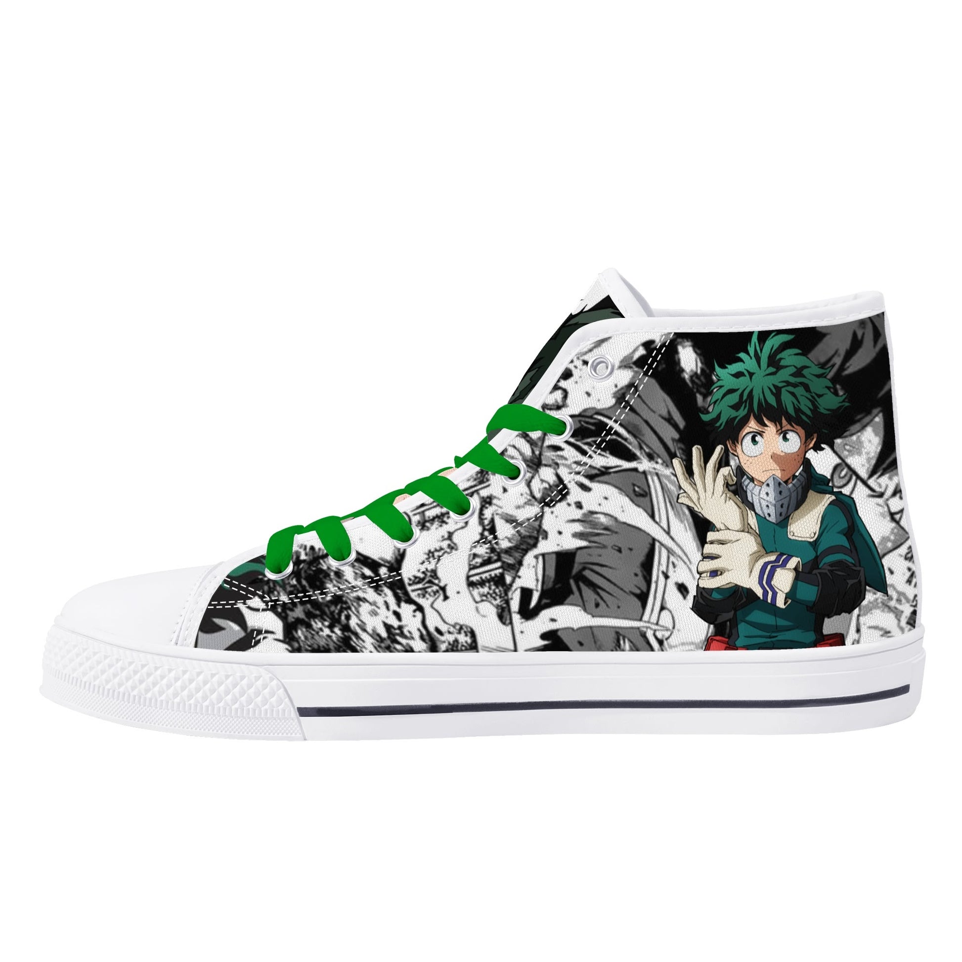 Stand out  with the  MHA Anime Mens High Top Canvas Shoes  available at Hey Nugget. Grab yours today!