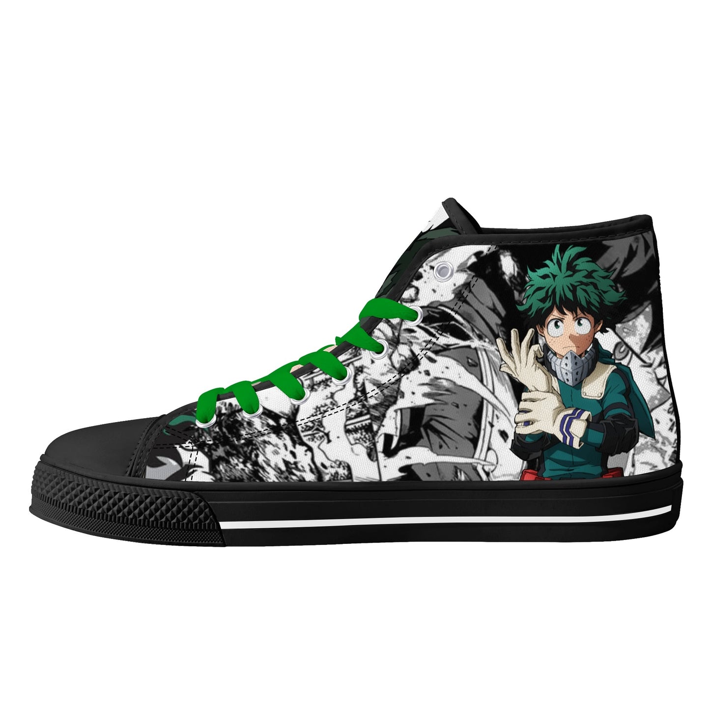 Stand out  with the  MHA Anime Mens High Top Canvas Shoes  available at Hey Nugget. Grab yours today!