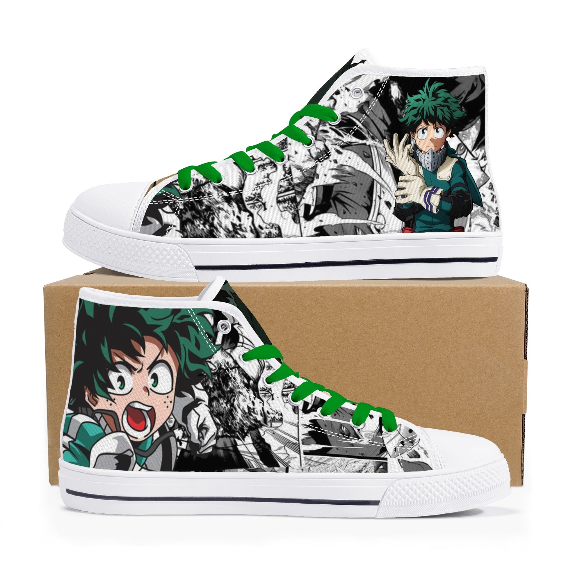 Stand out  with the  MHA Anime Mens High Top Canvas Shoes  available at Hey Nugget. Grab yours today!