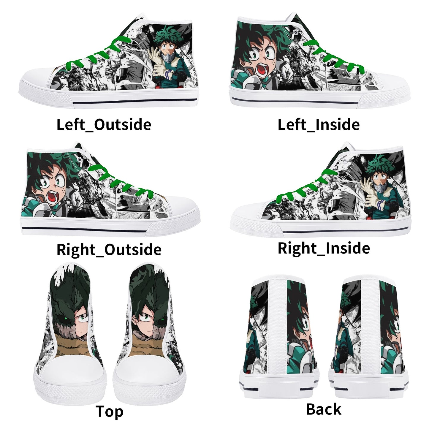 Stand out  with the  MHA Anime Mens High Top Canvas Shoes  available at Hey Nugget. Grab yours today!