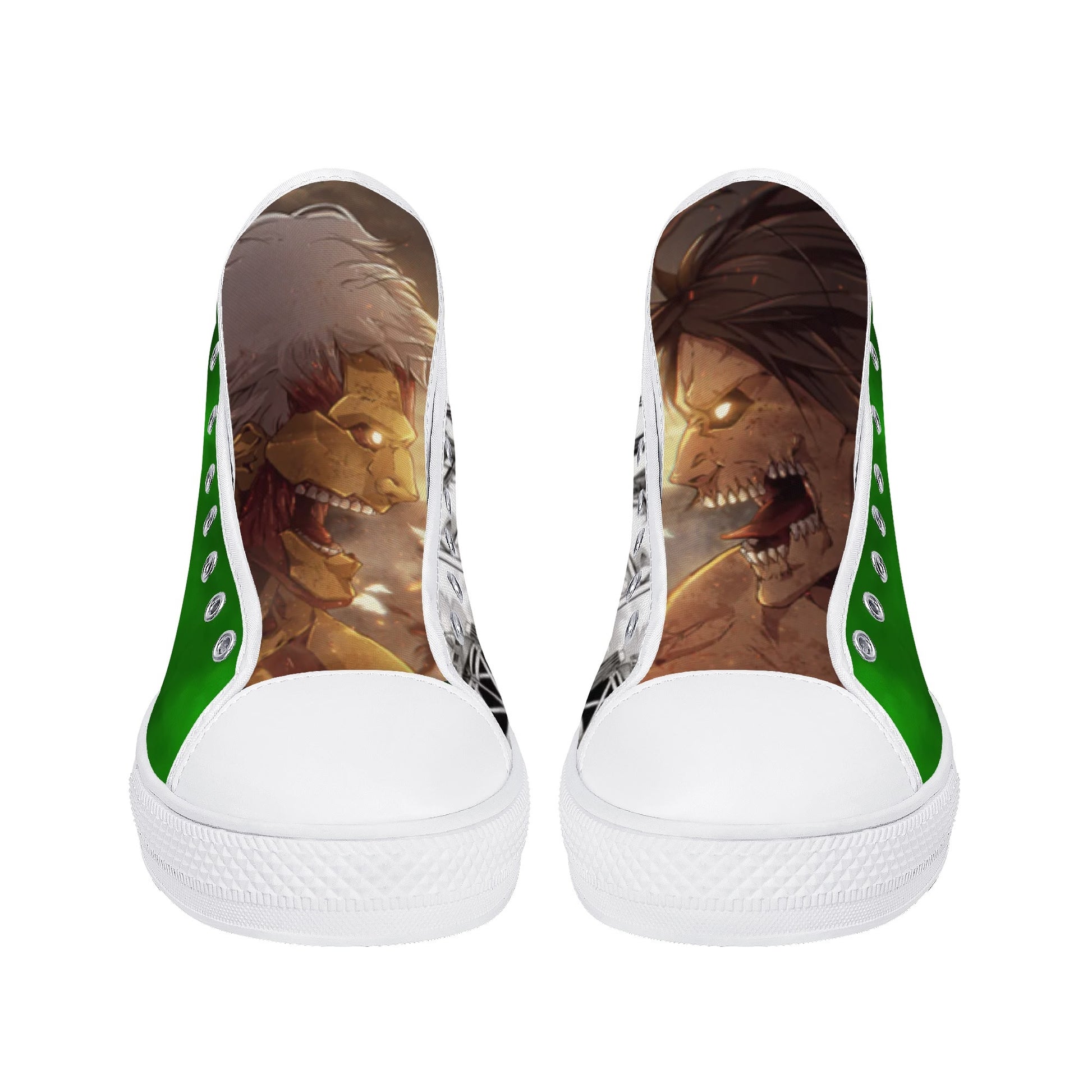 Stand out  with the  AOT Anime Mens High Top Canvas Shoes  available at Hey Nugget. Grab yours today!