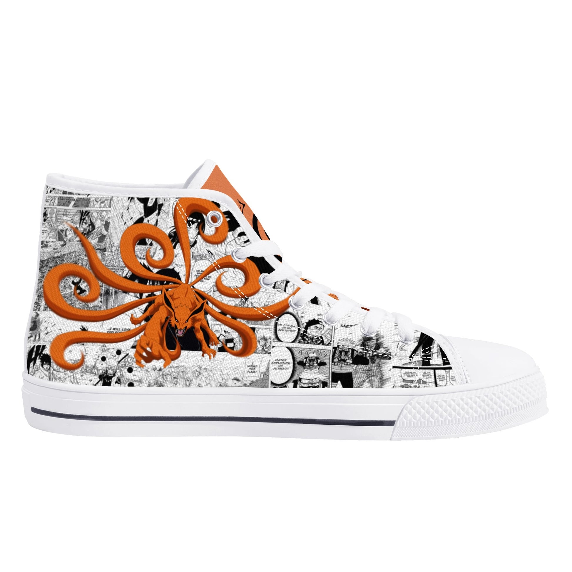 Stand out  with the  Ninja Anime Womens High Top Canvas Shoes  available at Hey Nugget. Grab yours today!