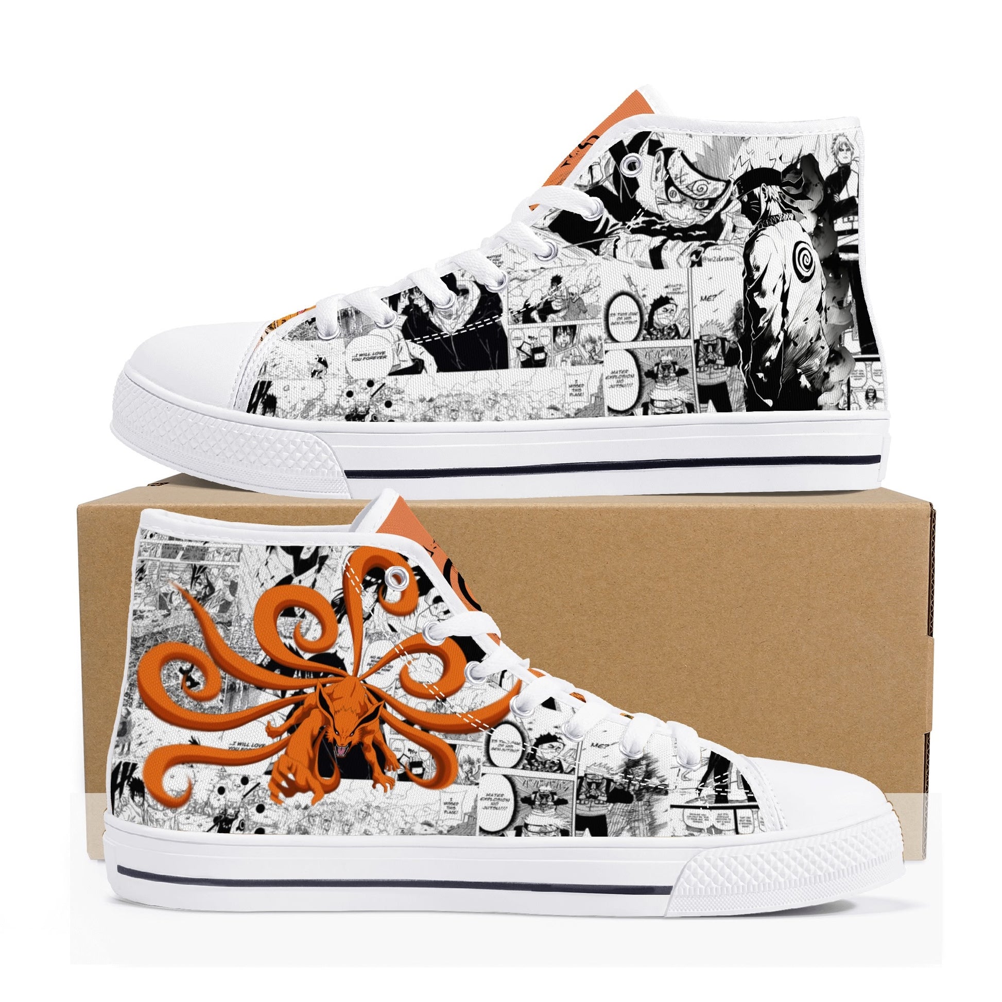 Stand out  with the  Ninja Anime Womens High Top Canvas Shoes  available at Hey Nugget. Grab yours today!