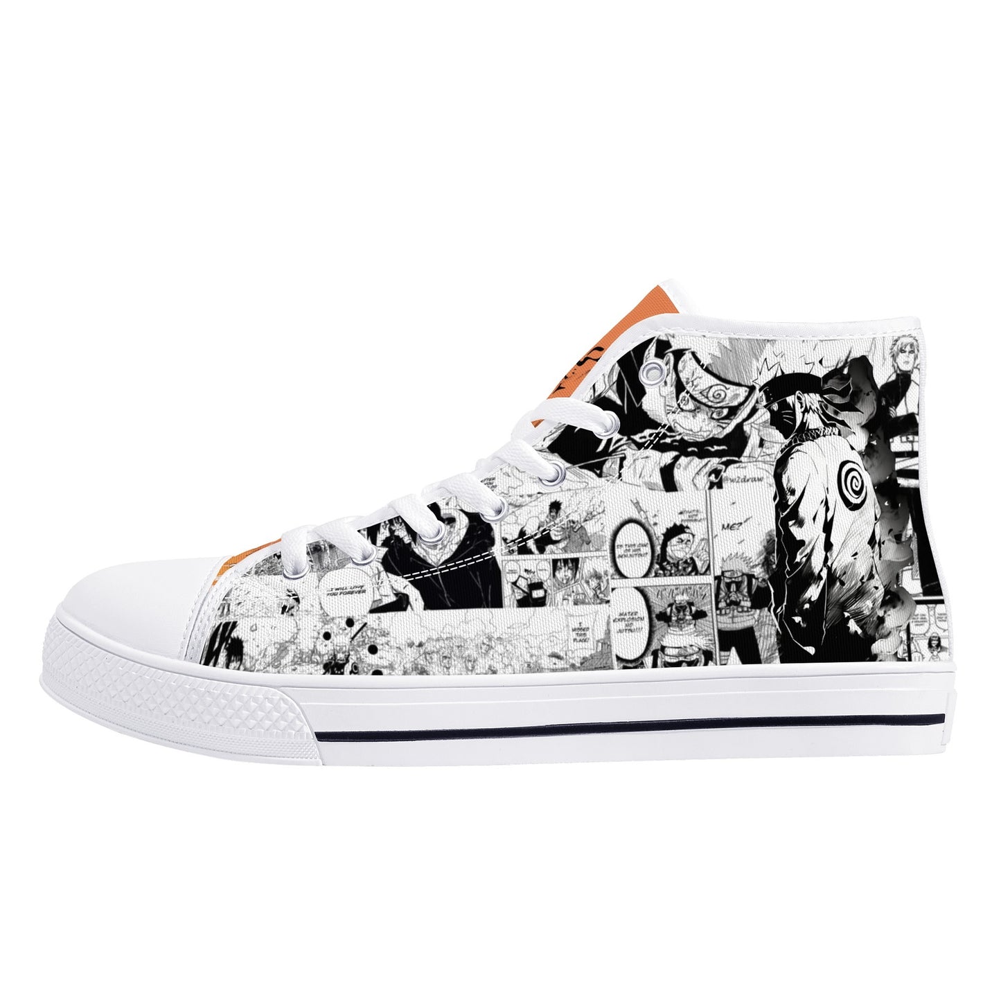 Stand out  with the  Ninja Anime Womens High Top Canvas Shoes  available at Hey Nugget. Grab yours today!