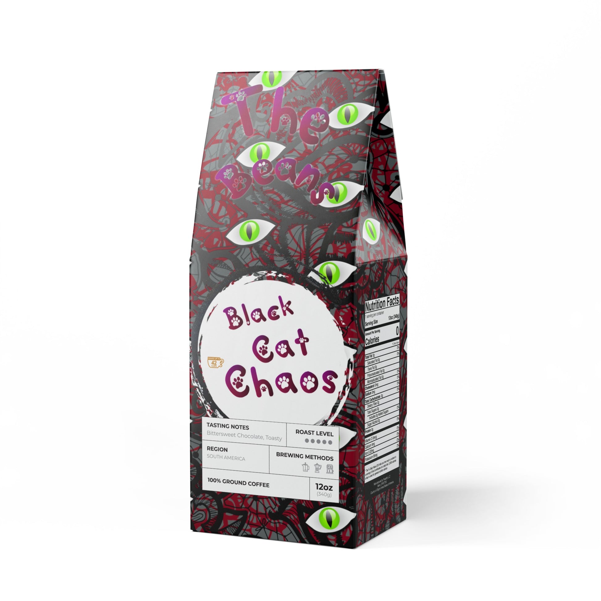 Stand out  with the  The Beans Black Cat Chaos (Dark French Roast)  available at Hey Nugget. Grab yours today!