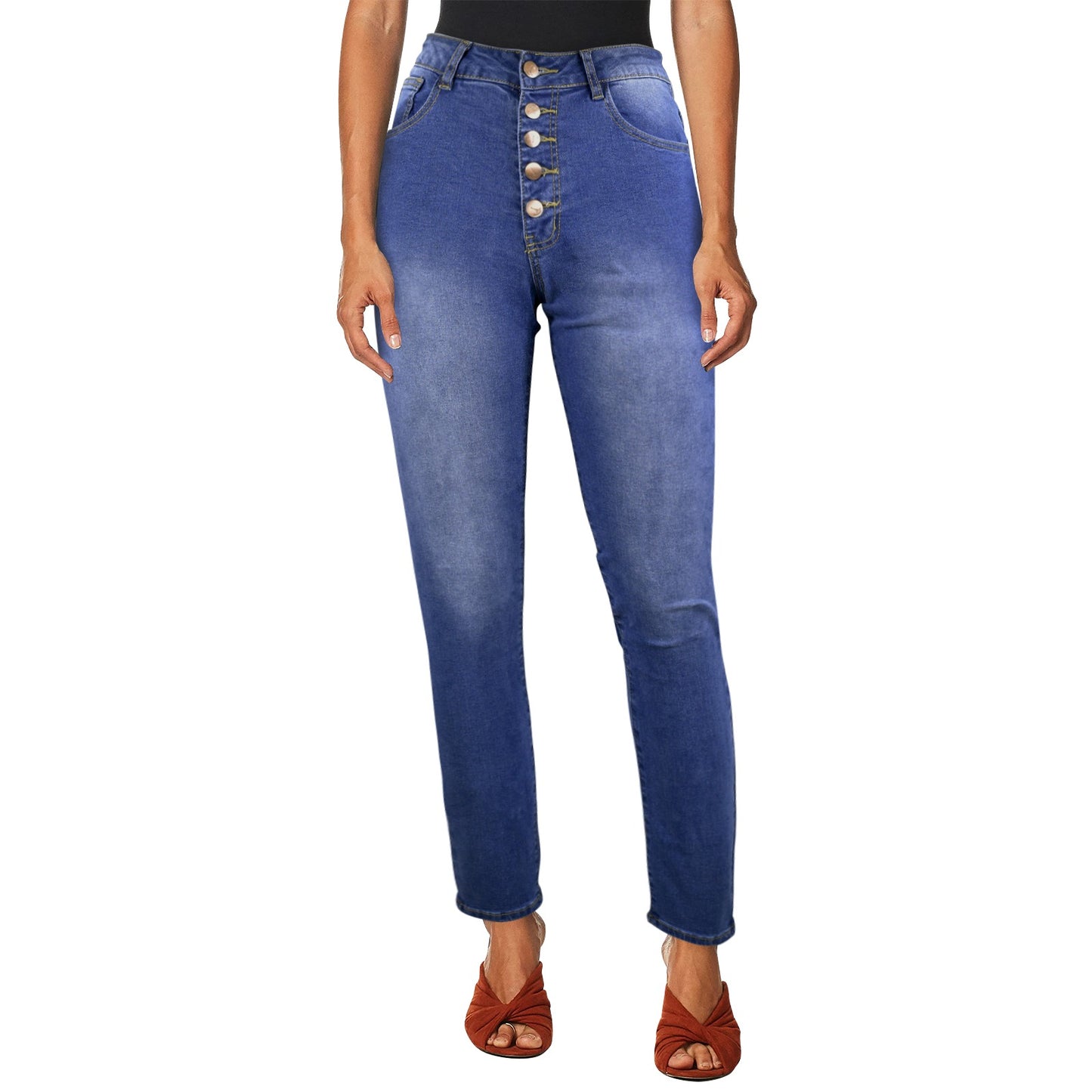 Women's button Jeans