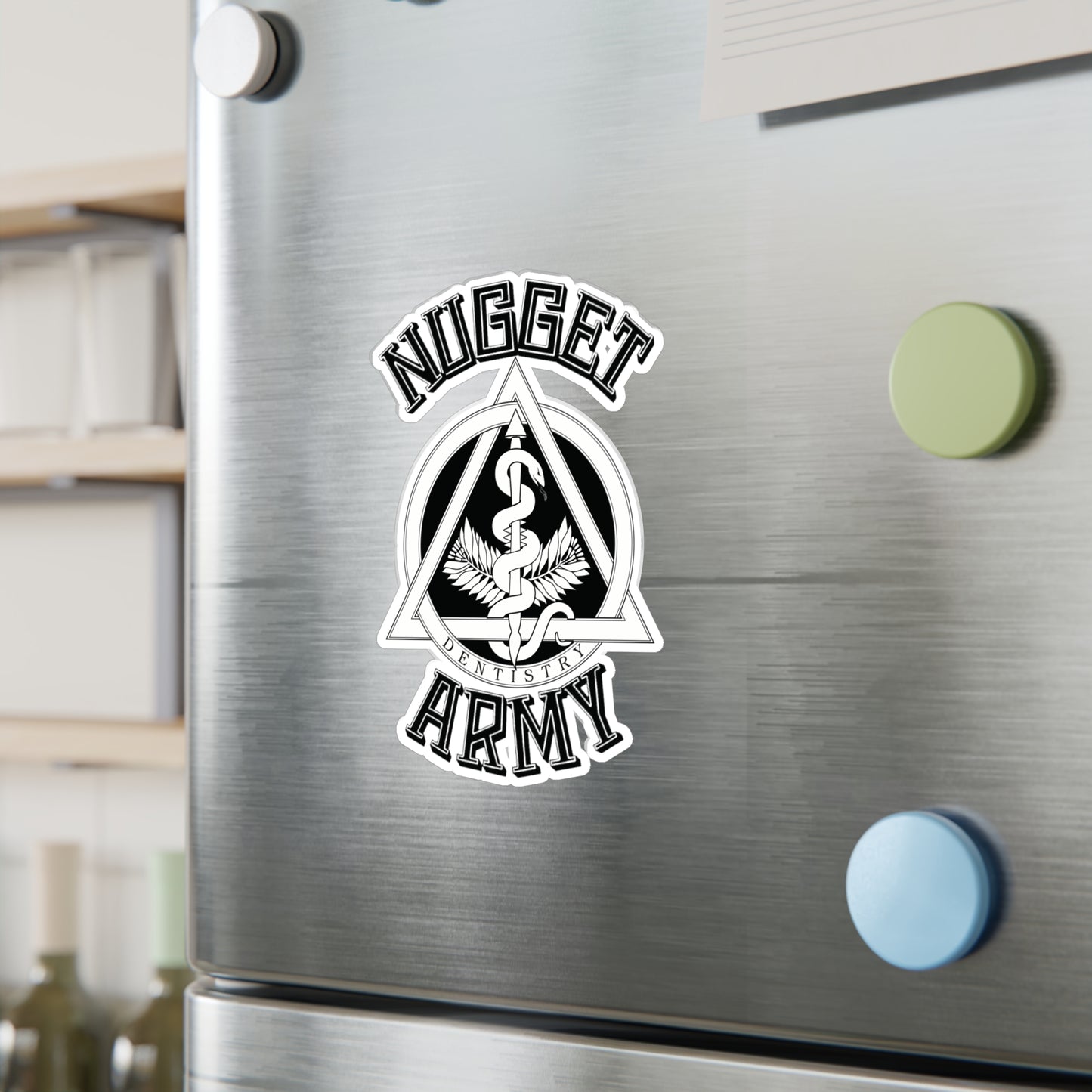 Stand out  with the  Nugget Army Dentist  available at Hey Nugget. Grab yours today!