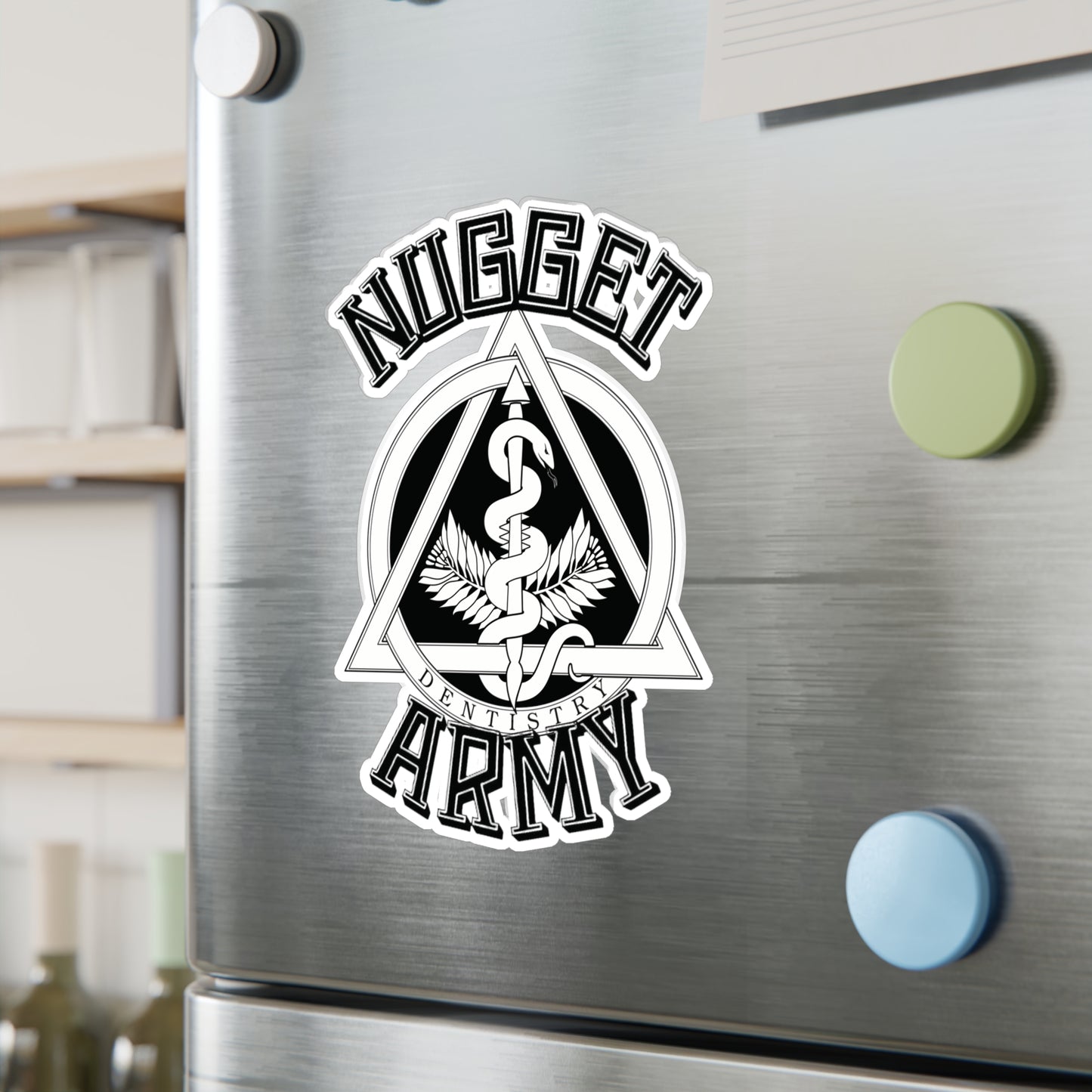 Stand out  with the  Nugget Army Dentist  available at Hey Nugget. Grab yours today!