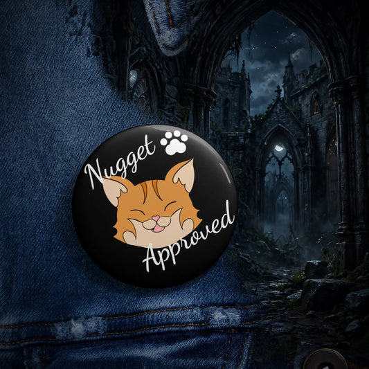 Stand out  with the  Custom Pin Buttons  available at Hey Nugget. Grab yours today!