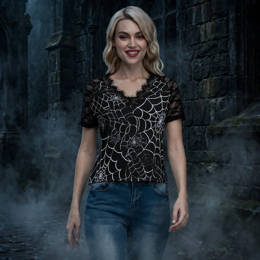 Stand out  with the  Spider Quen Women's V-neck T-shirt  available at Hey Nugget. Grab yours today!