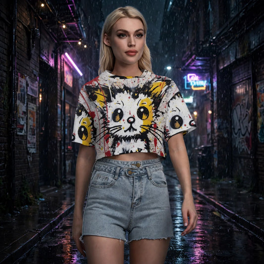 Stand out  with the  Nugget's Women's Cropped T-shirt  available at Hey Nugget. Grab yours today!