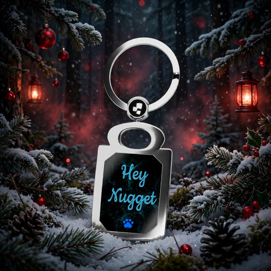 Stand out  with the  Rectangle Photo Keyring  available at Hey Nugget. Grab yours today!