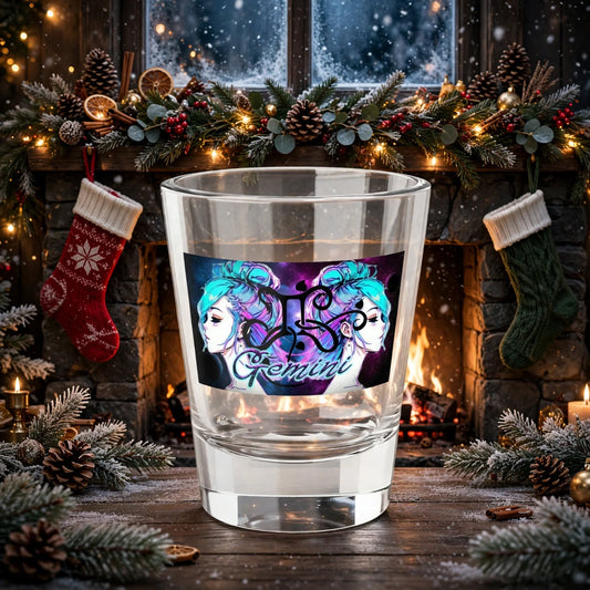 Stand out  with the  zodiac Gemini Shot Glass, 1.5oz  available at Hey Nugget. Grab yours today!