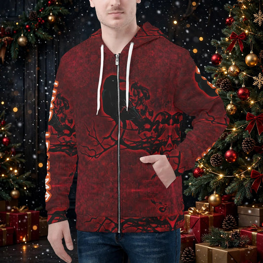 Stand out  with the  Nordic Nugget Men's Zip Up Hoodie  available at Hey Nugget. Grab yours today!