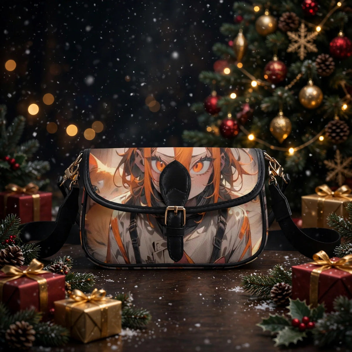 Stand out  with the  Crazy Cat Lady Chain Crossbody Bag Square bag  available at Hey Nugget. Grab yours today!