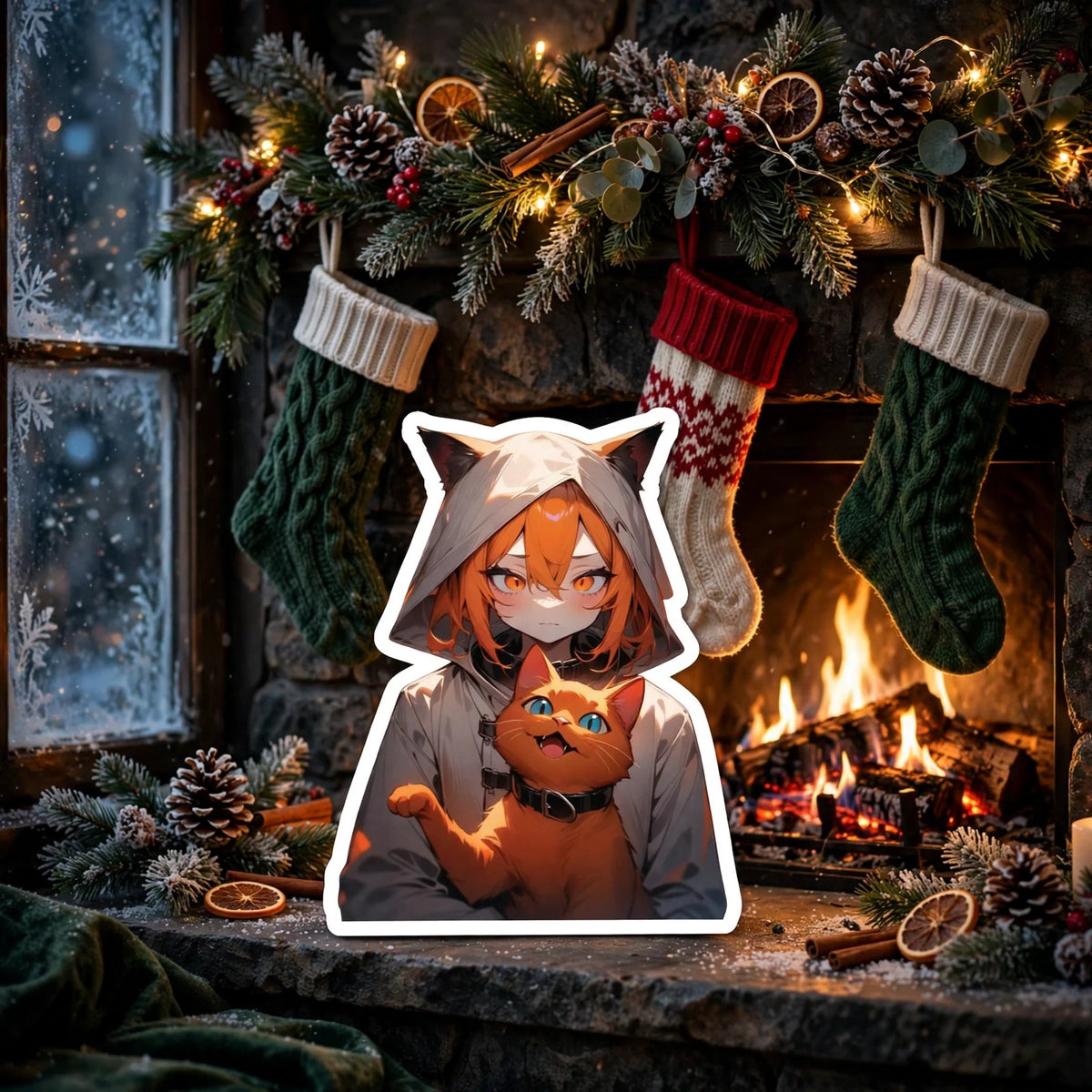 Stand out  with the  Crazy Cat Stickers  available at Hey Nugget. Grab yours today!