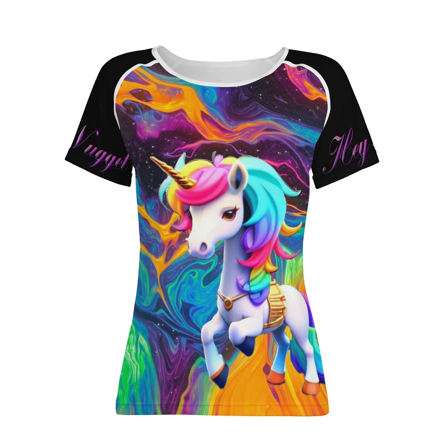 Stand out  with the  Unicorn Womens  T shirt  available at Hey Nugget. Grab yours today!