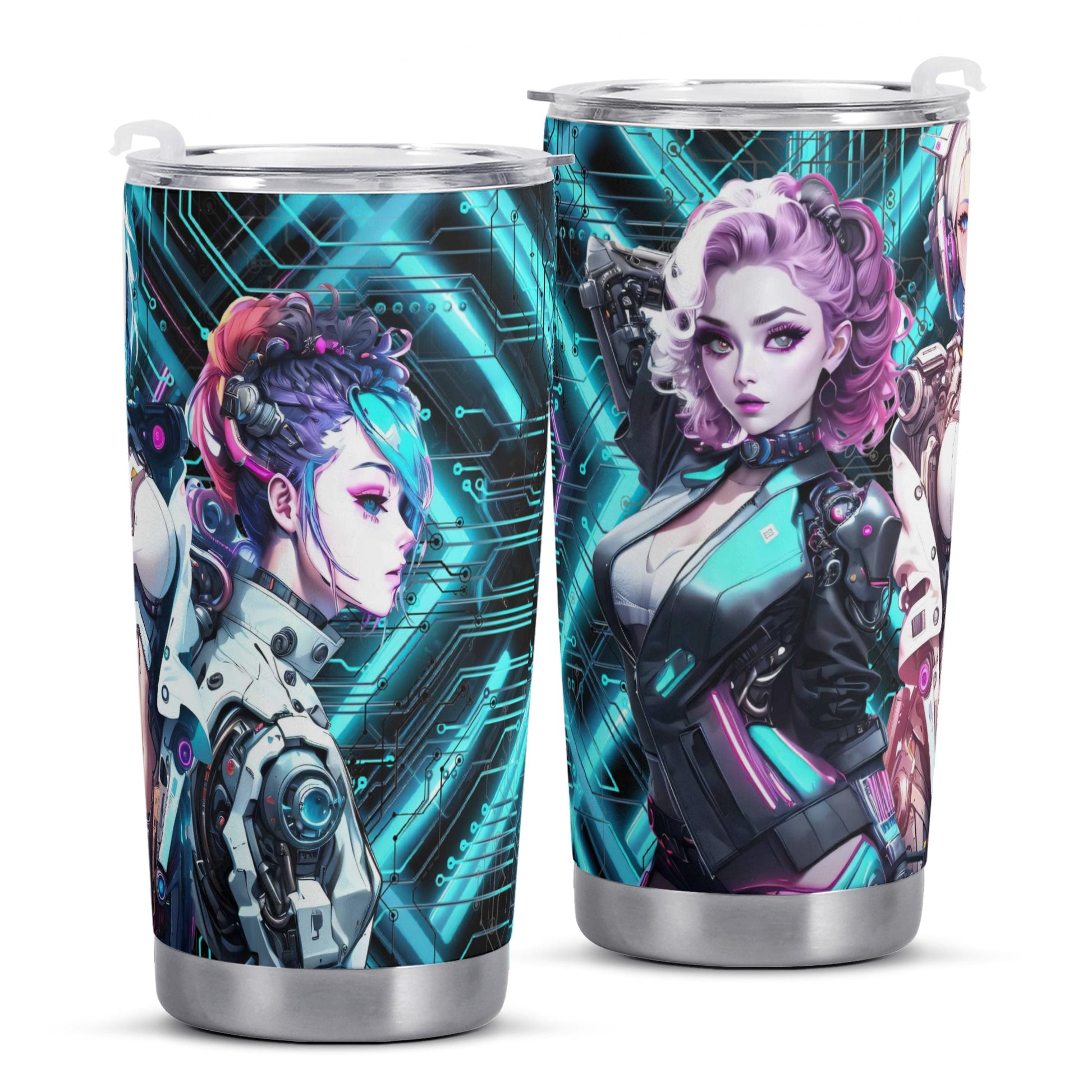 Stand out  with the  Cyber Girls Tumbler  available at Hey Nugget. Grab yours today!