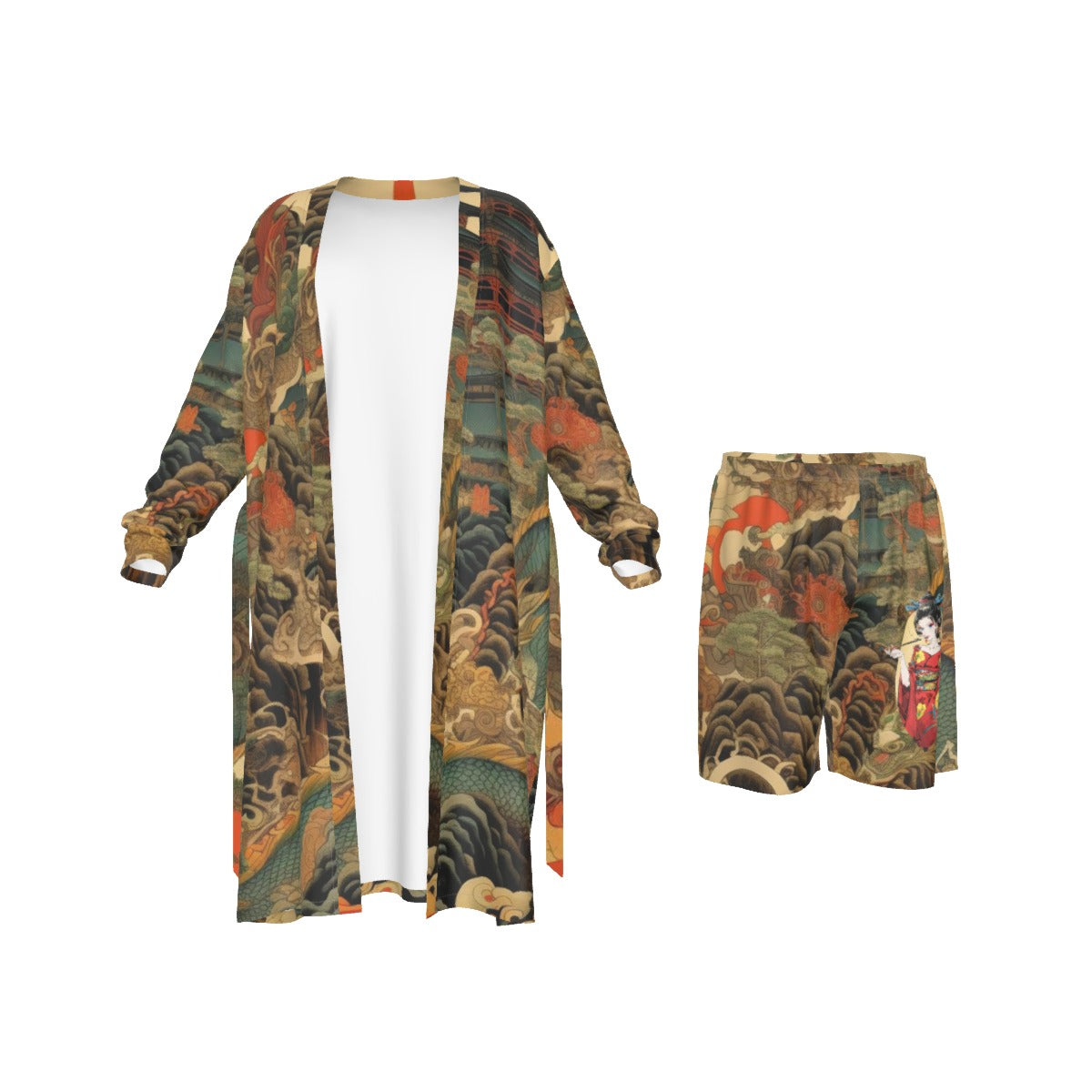 Stand out  with the  Tokyo Nugget Man's Long Kimono Pajamas Suit  available at Hey Nugget. Grab yours today!