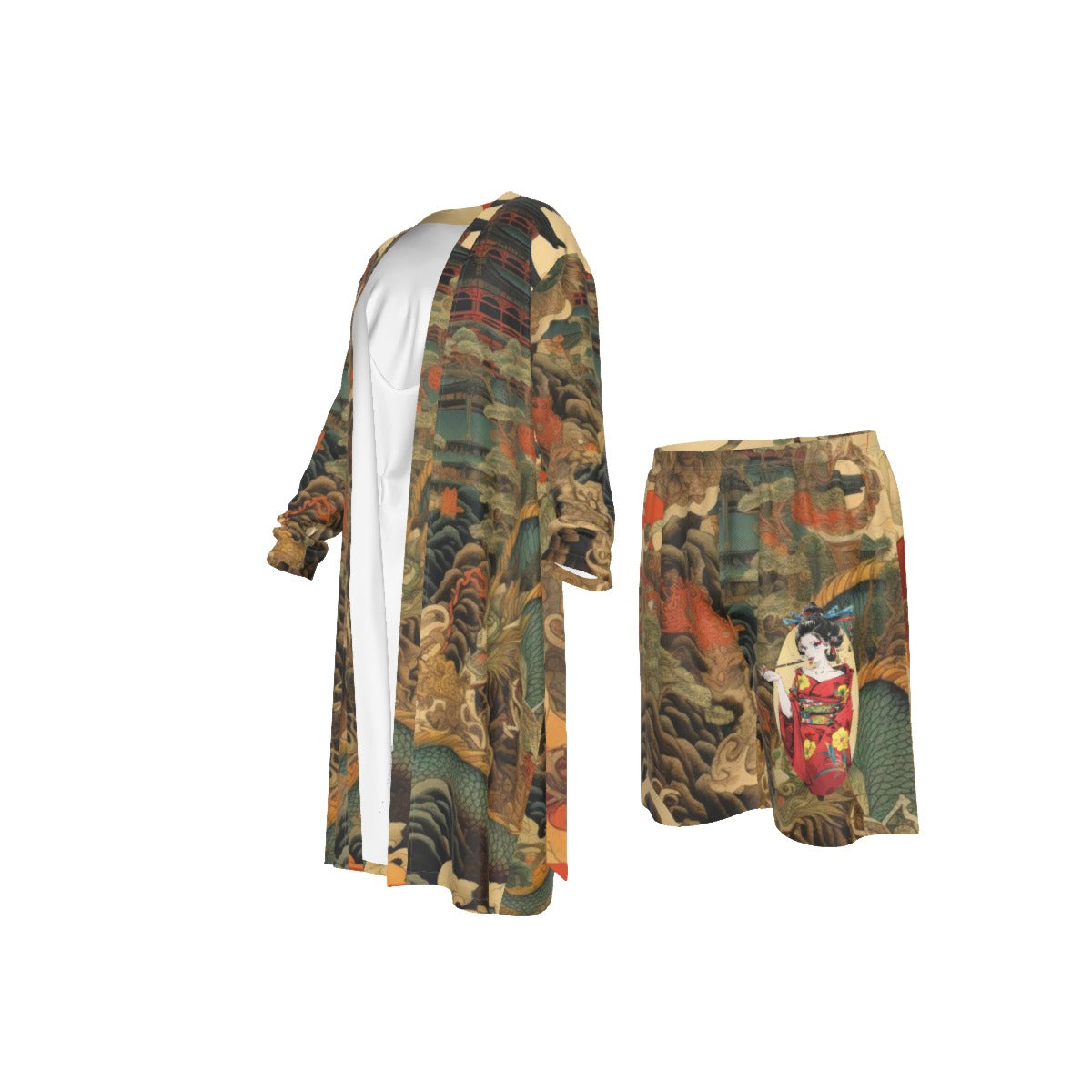 Stand out  with the  Tokyo Nugget Man's Long Kimono Pajamas Suit  available at Hey Nugget. Grab yours today!