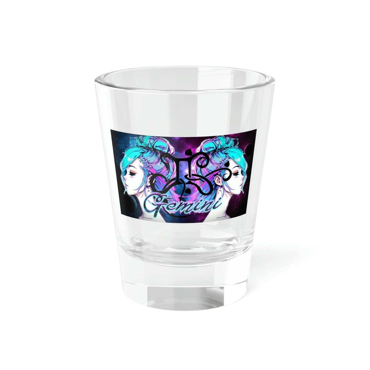 Stand out  with the  zodiac Gemini Shot Glass, 1.5oz  available at Hey Nugget. Grab yours today!