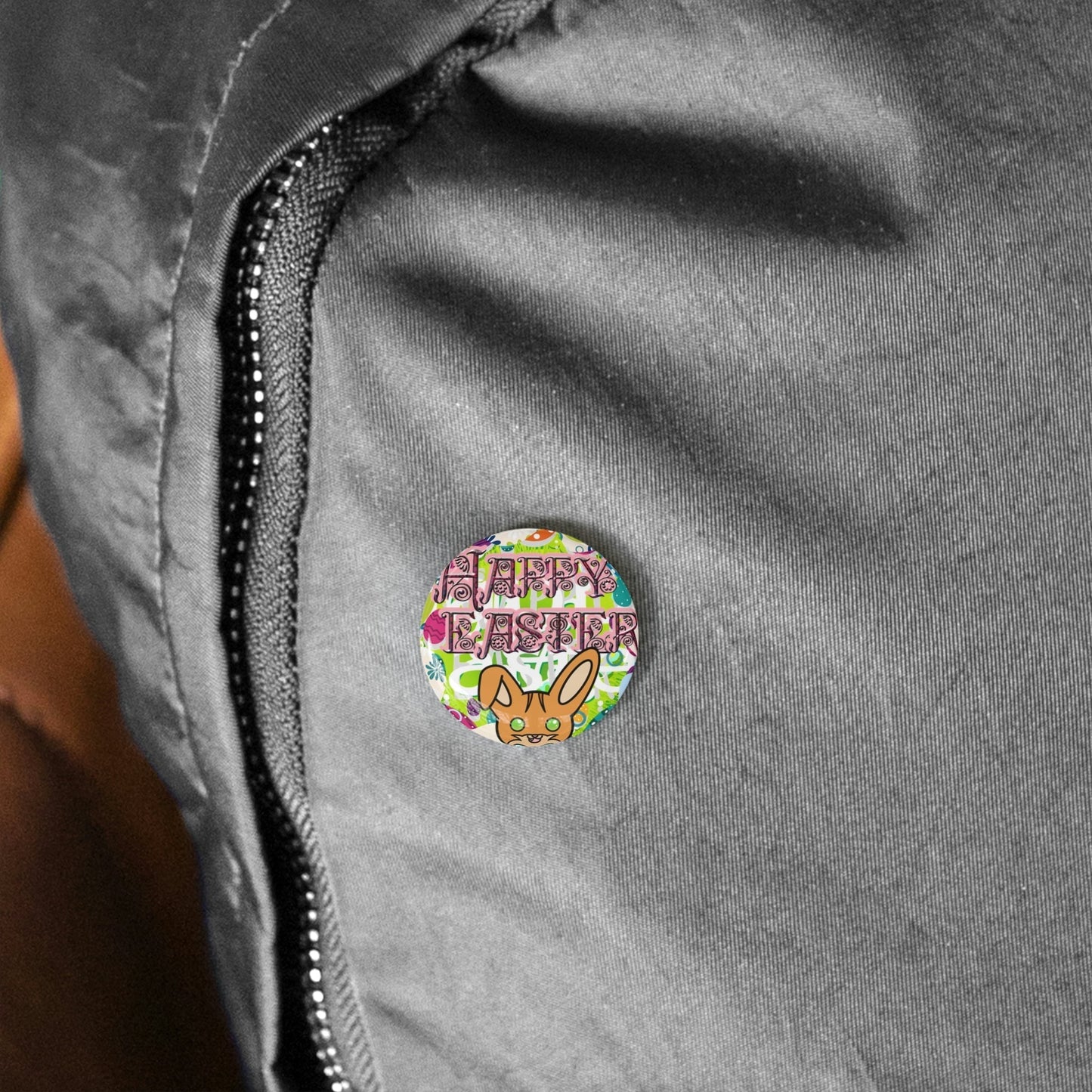 Stand out  with the  Easter Nugget Round Pins  available at Hey Nugget. Grab yours today!