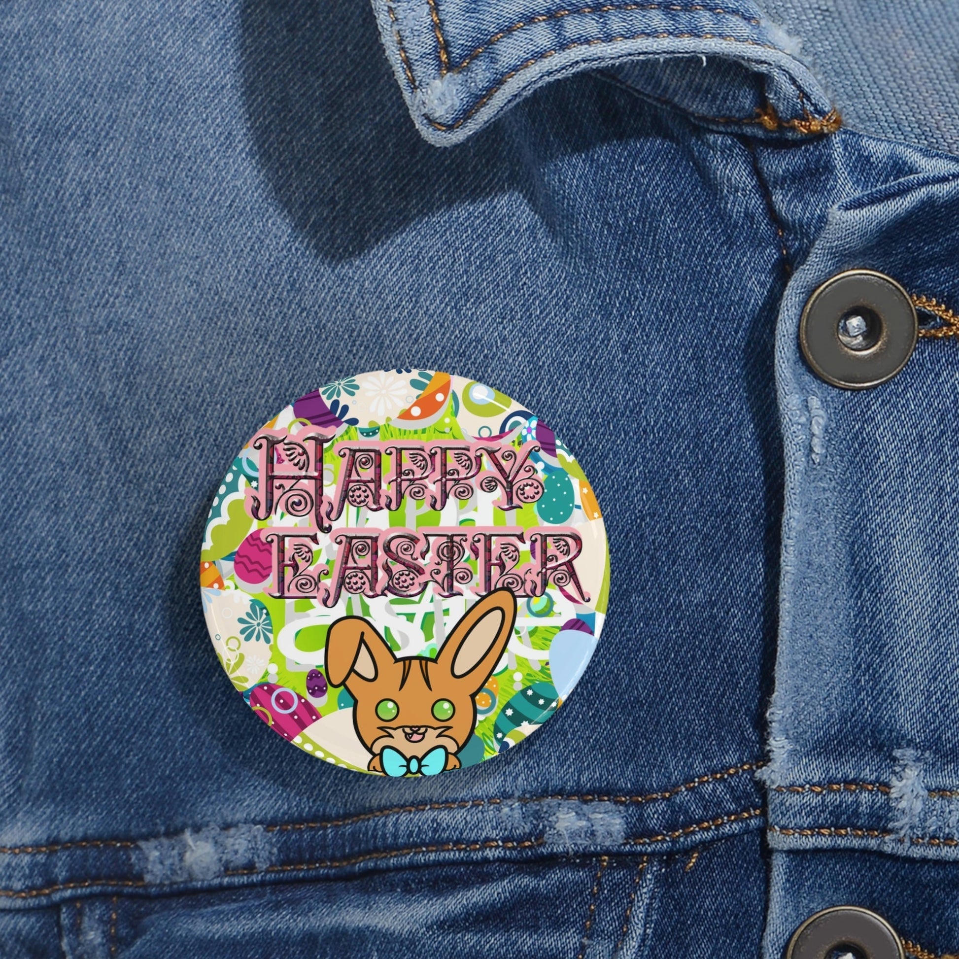 Stand out  with the  Easter Nugget Round Pins  available at Hey Nugget. Grab yours today!