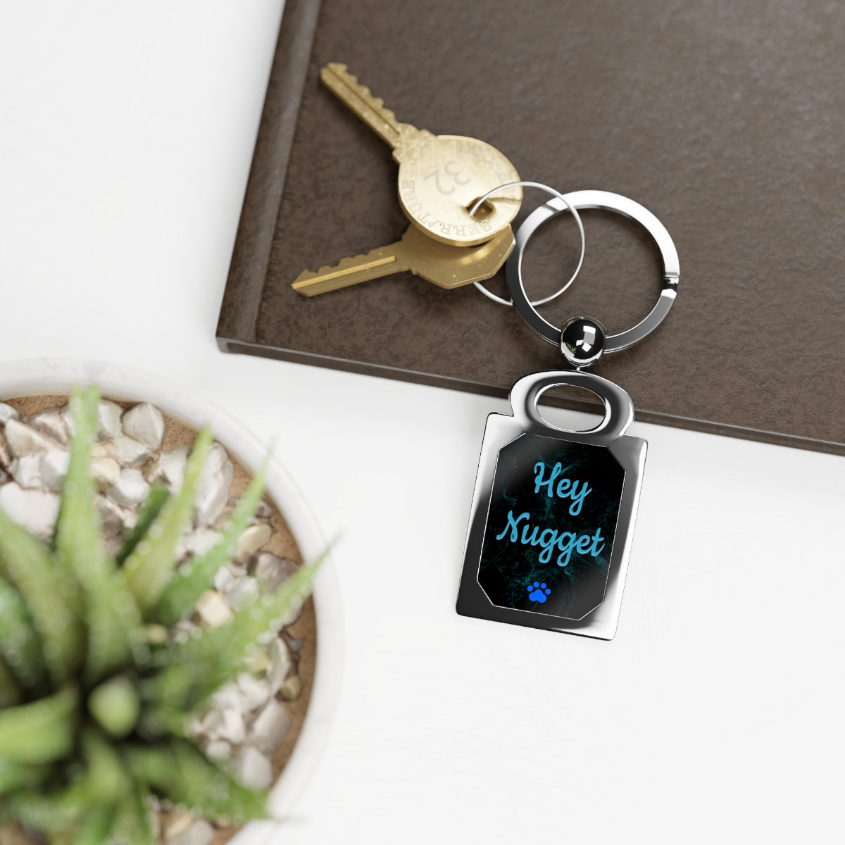 Stand out  with the  Rectangle Photo Keyring  available at Hey Nugget. Grab yours today!