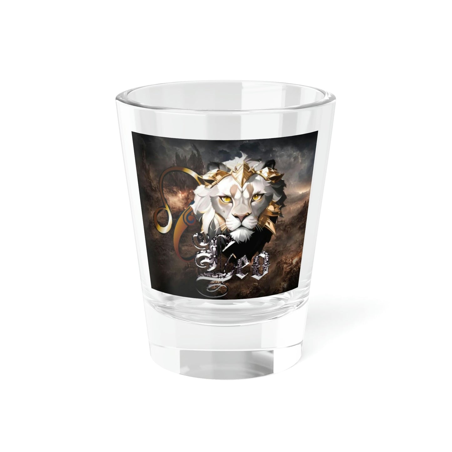 Stand out  with the  zodiac Leo Shot Glass, 1.5oz  available at Hey Nugget. Grab yours today!
